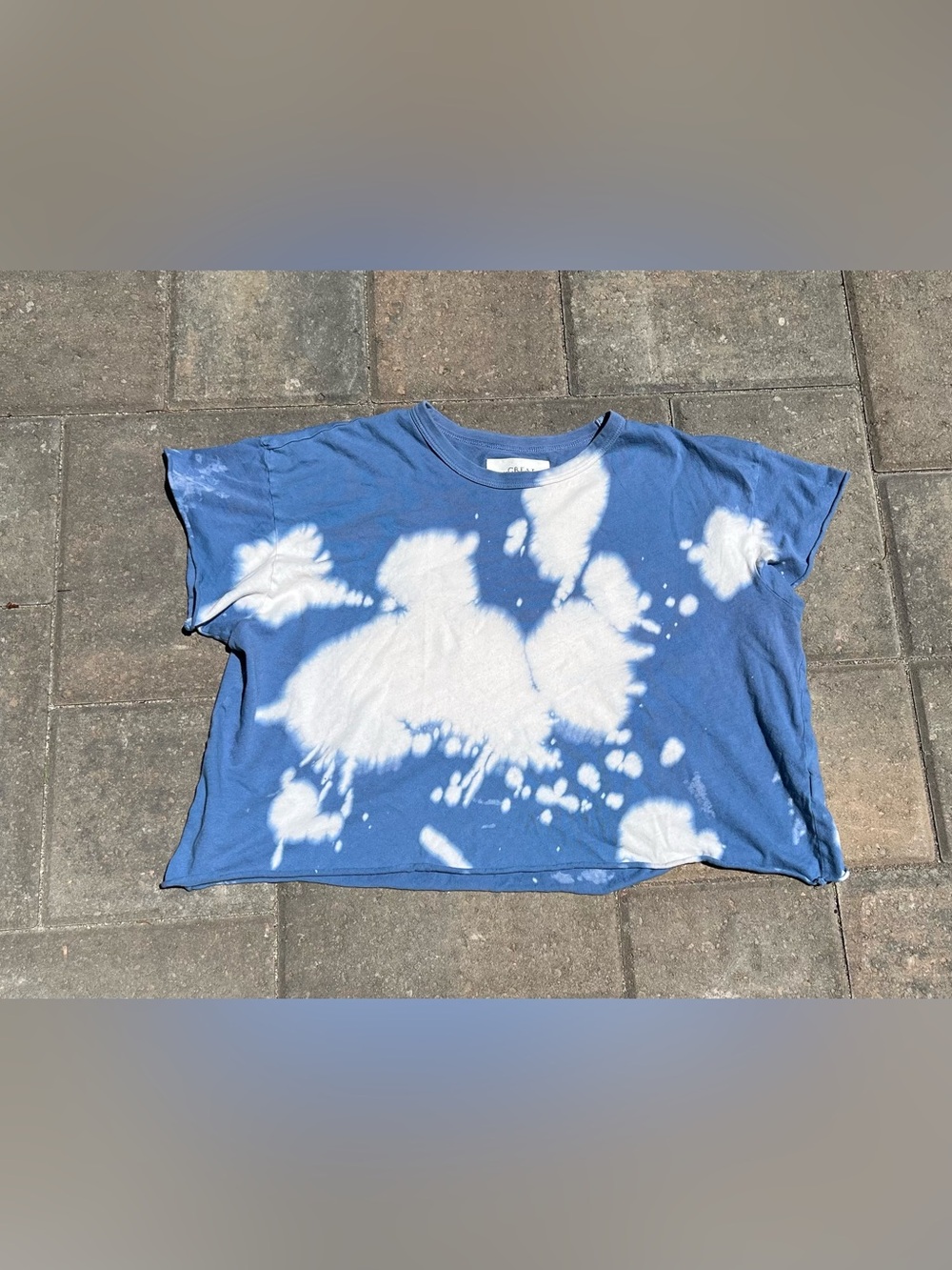 THE GREAT. The Boxy Crew Bleach Splash Tie Dye T-Shirt Size 1 S Small